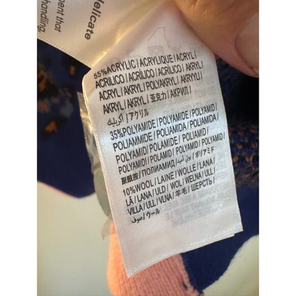 Farm Rio Toucans Mixed Scarf Print Oversized Sweater - XS - Picture 5 of 9